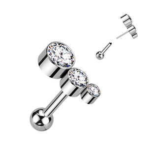 TIT1271-C PUSH IN cartilage piercing do ucha TITAN