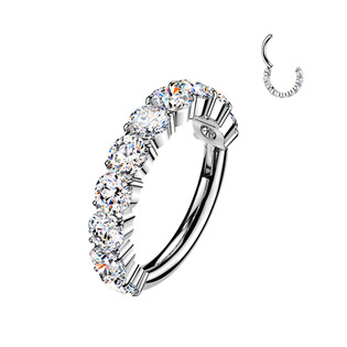 TM043 Piercing segment kruh TITAN s Moissanity 0.30ct (2mm)