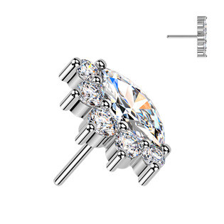 TIT1654 Ozdobná část k PUSH IN piercingu TITAN