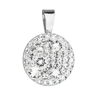 EG1081-CR Stříbrný přívěšek s kameny Crystals from Swarovski® Crystal