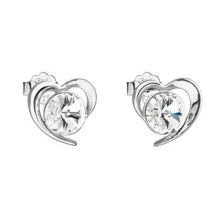 EG3800 Stříbrné náušnice pecka s krystaly Swarovski