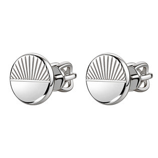 NBL-0040 Stříbrné náušnice placičky s dekorem