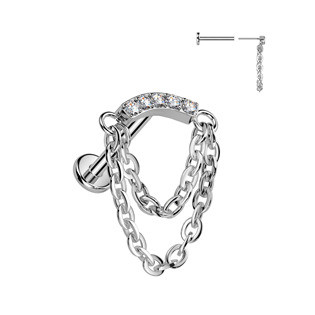 TIT1784 Piercing do brady - PUSH IN labreta TITAN
