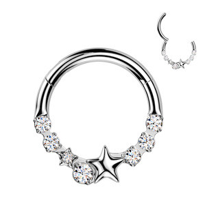 SG119-1208 Ocelový piercing - segment kruh
