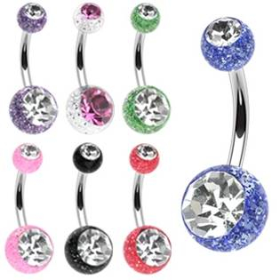 BA01072-RC Piercing do pupíku - banánek