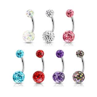 BS0003-R Piercing do pupíku s vnitřním závitem