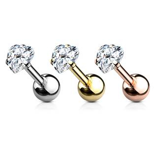 CP1075-RDC Cartilage piercing do ucha - srdíčko