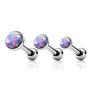 CP1087-OP38-05 Cartilage piercing do ucha, opál fialový