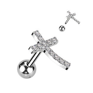 CP1092-ST Cartilage piercing do ucha křížek