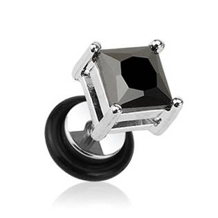 FP01018-K Falešný piercing - čtvercový kámen