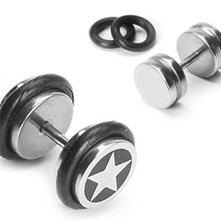 FP01108 Falešný piercing s motivem hvězdy