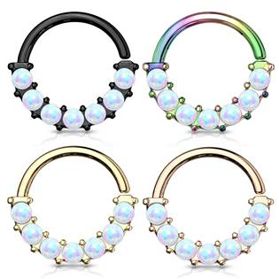 K01054-K Piercing kruh s opály, 1,0 x 10 mm