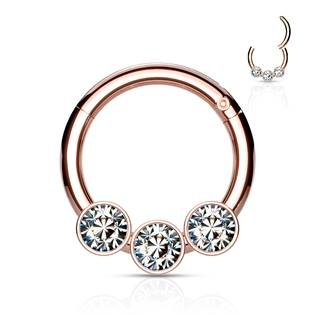 K01057-RDC Zlacený piercing kruh segment 1,2 x 8 mm