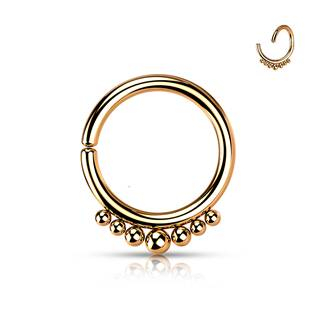 K01060-RD Zlacený piercing kruh 1,2 x 8 mm