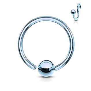 K1002LB-10103 Piercing - kruh světle modrý