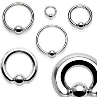K1015-12124 Piercing - kruh s kuličkou
