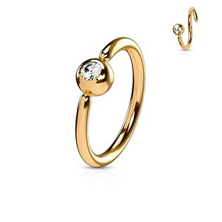 K1019-12083 Piercing - zlacený kruh, kulička 3 mm