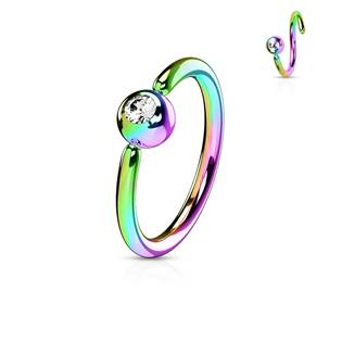 K1020-12083 Piercing - duhový kruh, kulička 3 mm