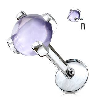 LB0002-AM Labreta / piercing do brady, Ametyst