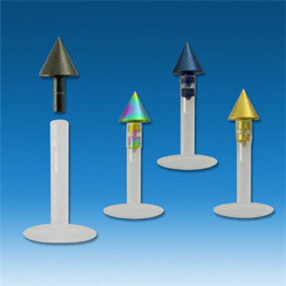 LB01145-AB Piercing do brady labreta - špička 3 x 3 mm