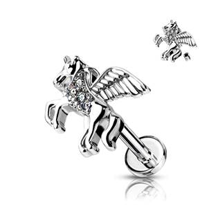 LB1045-1208 Piercing do brady / cartilage / tragus, jednorožec