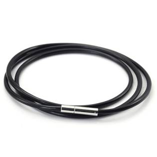 LR1116-030-40 Kaučuková šňůrka na krk černá tl. 3 mm