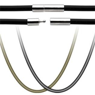 LR1124-02B Kaučuková šňůrka na krk hnědá 2 mm, délka 45 cm