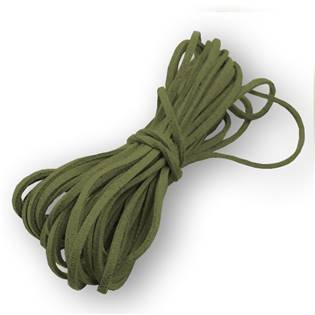 LR8001-10 Semišová šňůrka olivově zelená - 2,5 mm, délka 100 cm