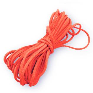 LR8001-16 Semišová šňůrka korálová - 2,5 mm, délka 100 cm