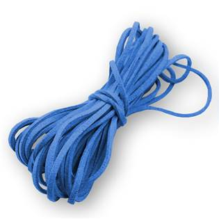 LR8001-19 Semišová šňůrka modrá - 2,5 mm, délka 100 cm