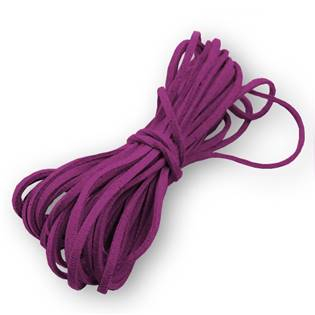 LR8001-21 Semišová šňůrka vínová - 2,5 mm, délka 100 cm