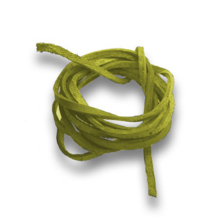 LR9000-05 Řezaná kožená šňůrka žlutá, tl. 2 mm, délka 100 cm