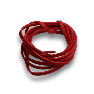 LR9000-07 Řezaná kožená šňůrka červená, tl. 2 mm, délka 100 cm