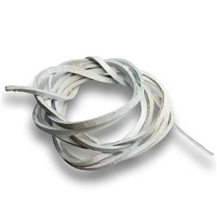 LR9000-11 Řezaná kožená šňůrka bílá, tl. 2 mm, délka 100 cm