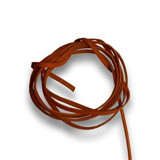 LR9000-15 Řezaná kožená šňůrka oranžová, tl. 2 mm, délka 100 cm