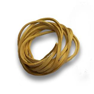 LR9000-16 Řezaná kožená šňůrka velbloudí žlutá, tl. 2 mm, délka 100 cm