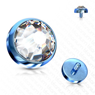 MD012B-05 Modrý microdermal piercing - ozdobná část