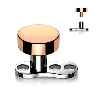 MD027-RD Kompletní microdermal piercing 1,2 mm - placka zlacená