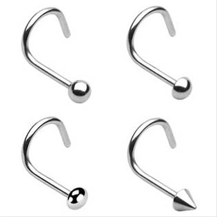N01065-03 Zahnutý piercing do nosu