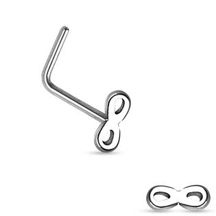 N01153 Zahnutý piercing do nosu - nekonečno