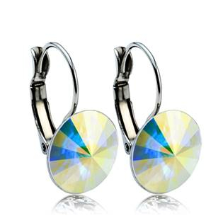 NBS12-AB Ocelové náušnice s krystaly Swarovski® 12 mm, AB
