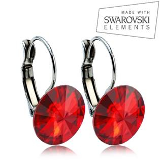 NBS12-LS Ocelové náušnice s krystaly Swarovski® 12 mm, LIGHT SIAM