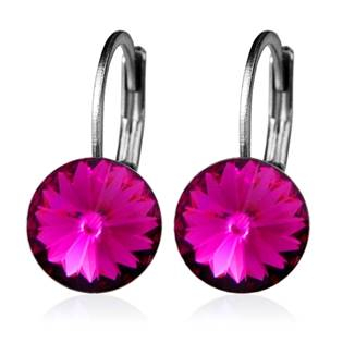 NBSS08-DP Ocelové náušnice - Dark Pink, 8 mm