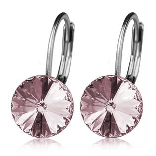 NBSS08-LP Ocelové náušnice - Light Pink, 8 mm