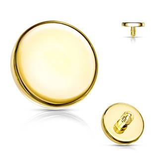 ND007-03GD Náhradní zlacená placička závit 1,2 mm, průměr 3 mm
