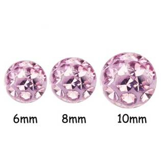 ND01023-05-VI Náhradní kulička s krystaly Swarovski® 5 mm, závit 1,6 mm, VIOLET