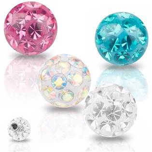 ND01023-06-P Náhradní kulička s krystaly Swarovski®, 6 mm, závit 1,6 mm