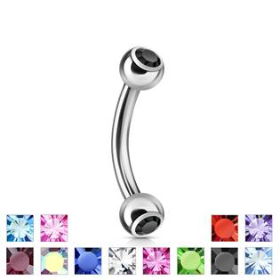 OB01004-F Piercing do obočí 1,2 x 8 mm