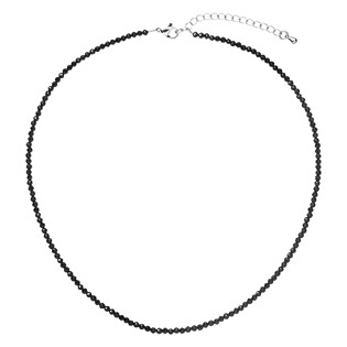 EG3551 Náhrdelník s pravými black spinel kameny