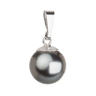 EG1002-GR Stříbrný přívěsek se šedou perlou Crystals from Swarovski®